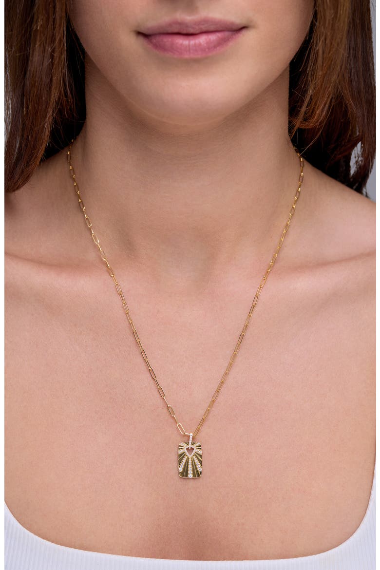 Kiera Diamond Medallion Pendant Necklace, Alternate, color, 18K YELLOW GOLD