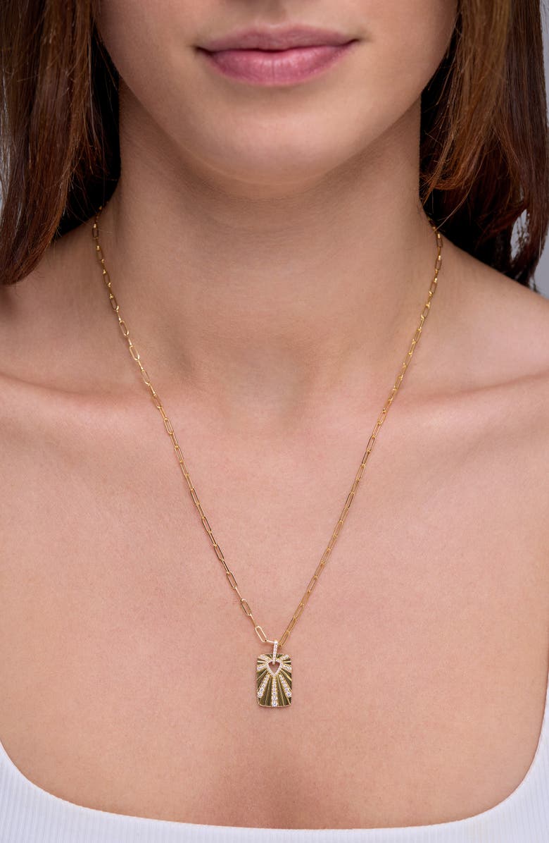 Bony Levy Kiera Diamond Medallion Pendant Necklace, Alternate, color, 18K Yellow Gold