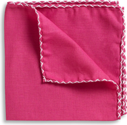 Beau Ties of Vermont Linen Whipstitch Pocket Square