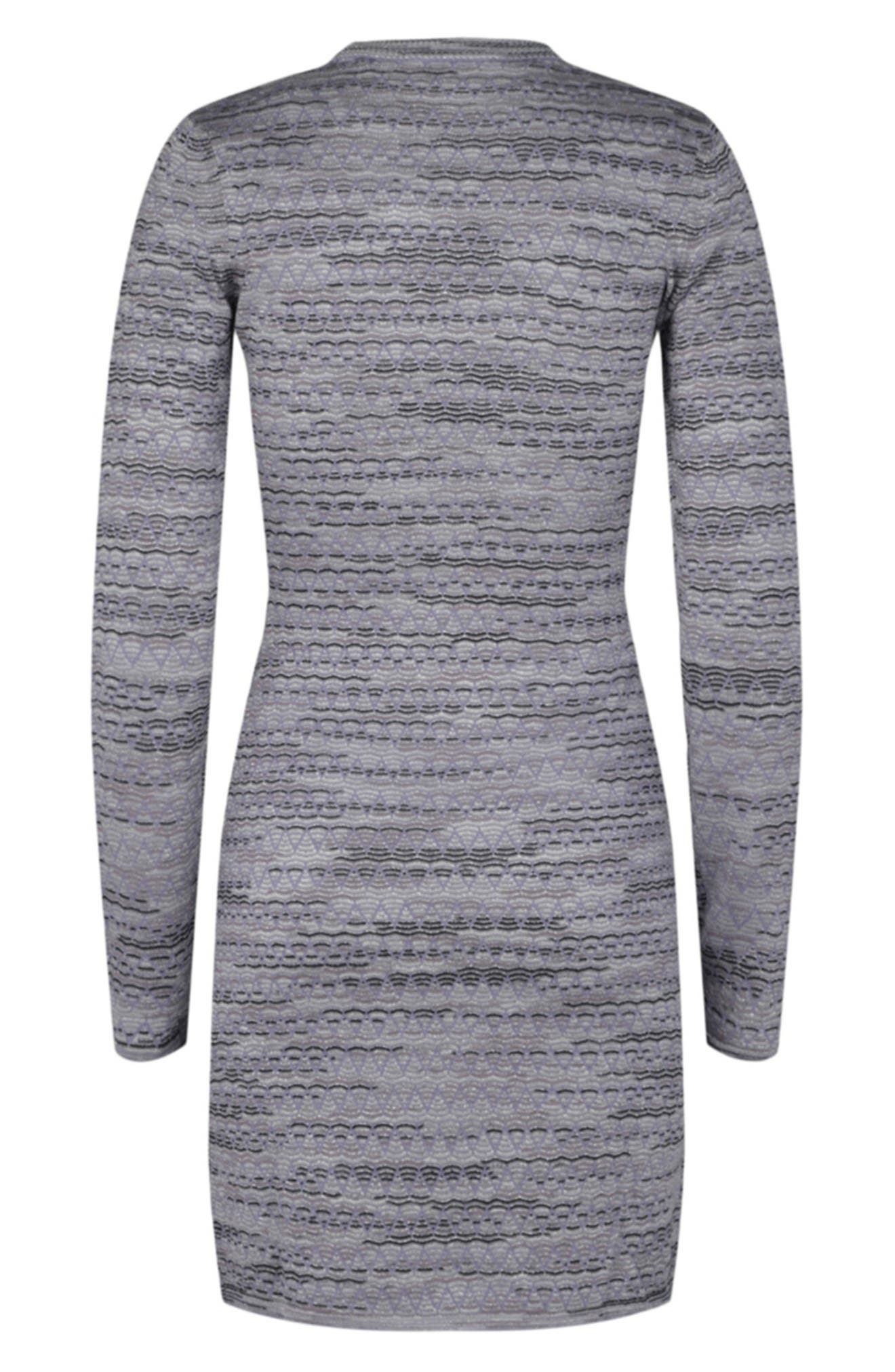 Geometric Long Sleeve Minidress - image 2