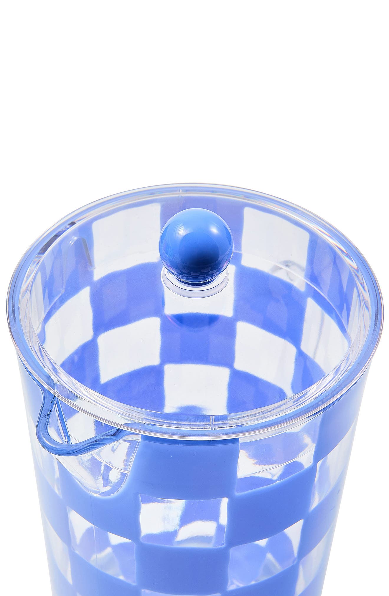Blue Check Acrylic Pitcher - Thumbnail 2