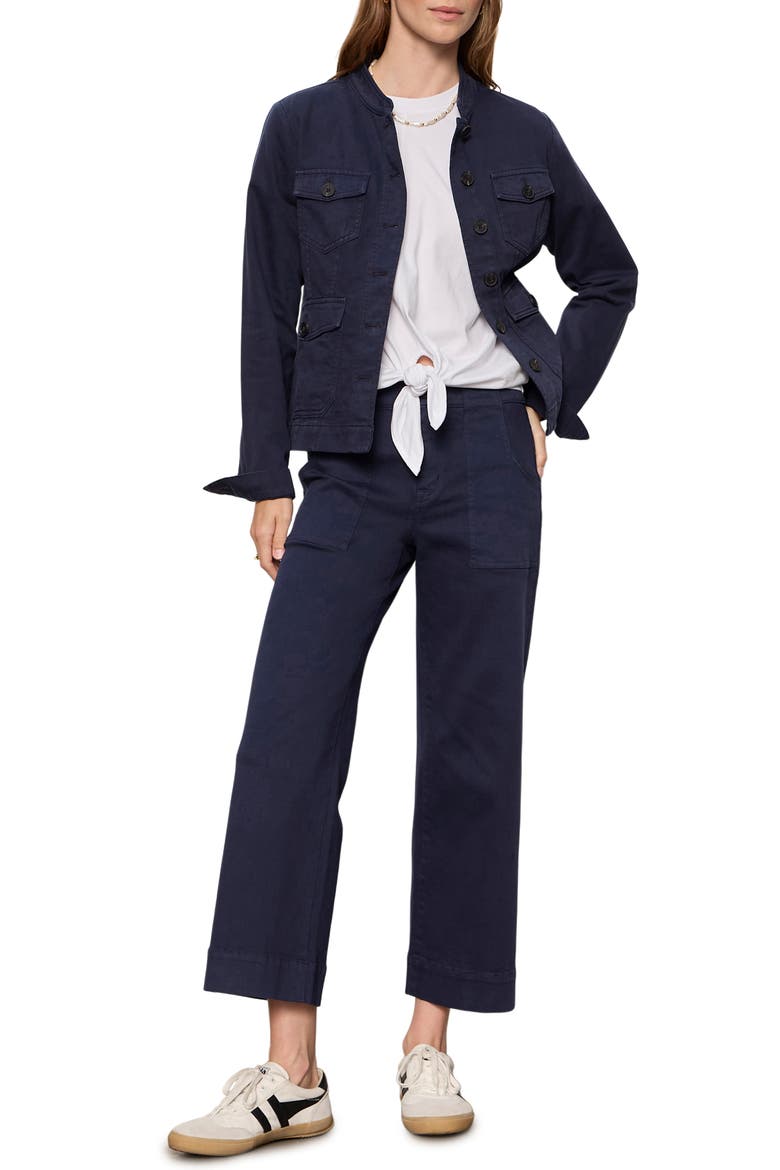 Insider High Waist Cropped Straight Leg Jeans, Alternate, color, NAVY BLUE