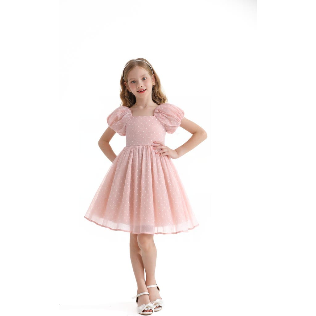 Sweet Cactus Polka Dot Empire Dress In Pink