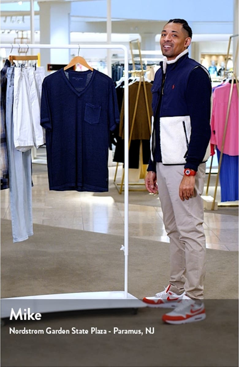 Davis Burnout Cotton Blend V-Neck T-Shirt, sales video thumbnail