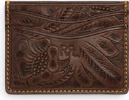 Double RL Tooled Leather Card Case