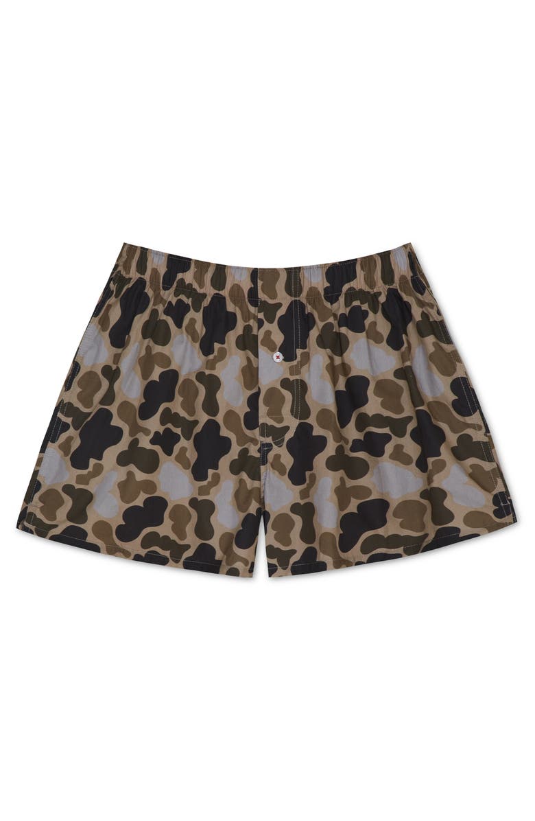 Druthers NYC Organic Cotton Duck Camo Boxer Short, Main, color, Grey