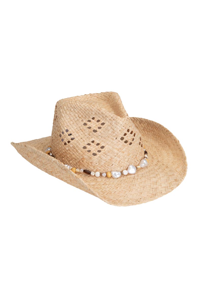 Sol Raffia Cowboy Hat, Alternate, color, NATURAL