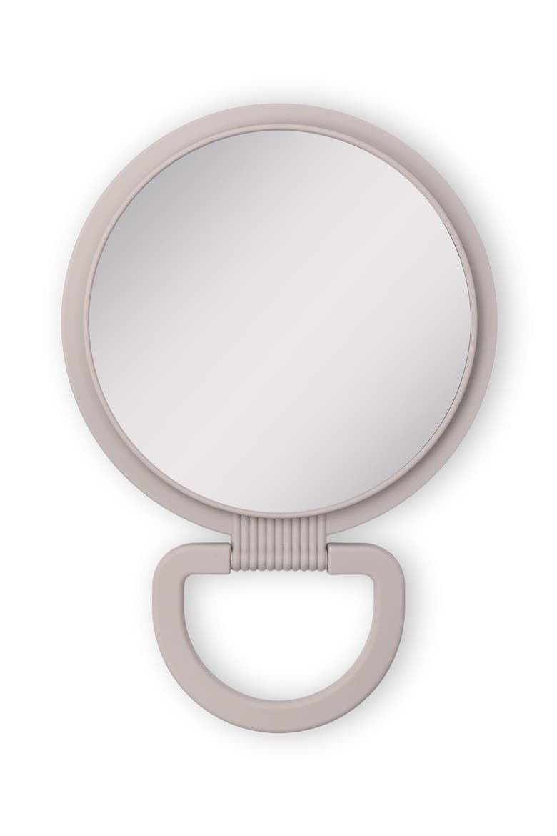 Dual-Sided Hanging Handheld Mirror in Soft-Touch, Main, color, Soft Touch Gray