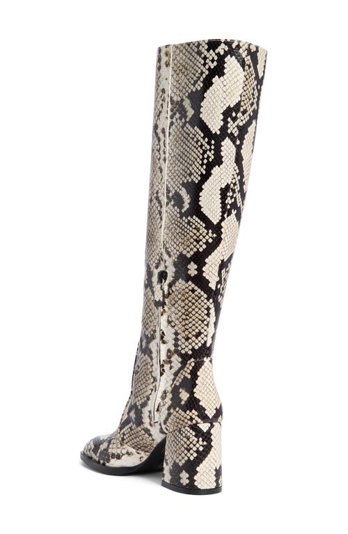 Stuart Weitzman Nola Snake-embossed Leather Knee-high Boot In Multi