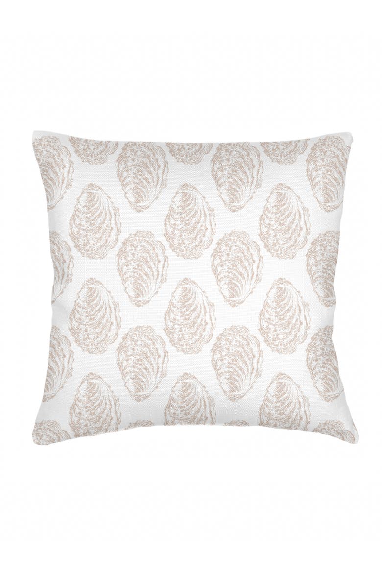 Drifted Oyster Linen Pillow with Down Insert, Main, color, Natural Beige