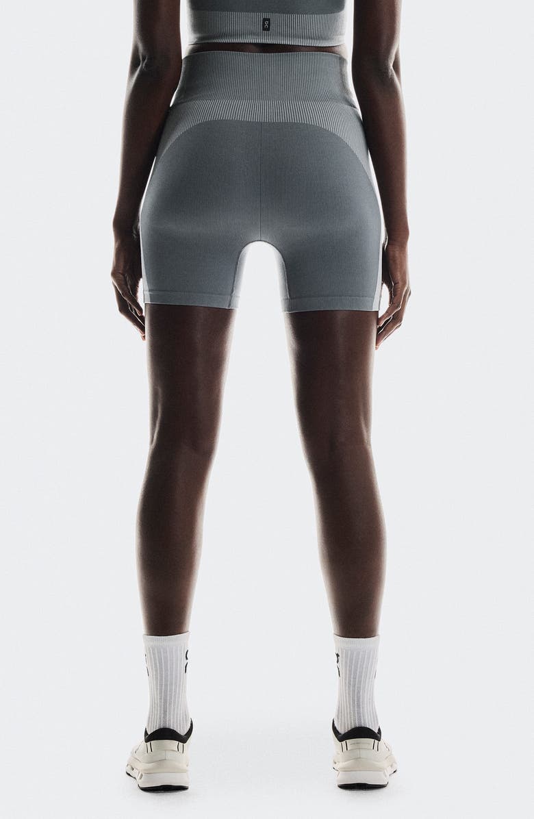 On Studio Knit Bike Shorts, Alternate, color, Rock/ Glacier