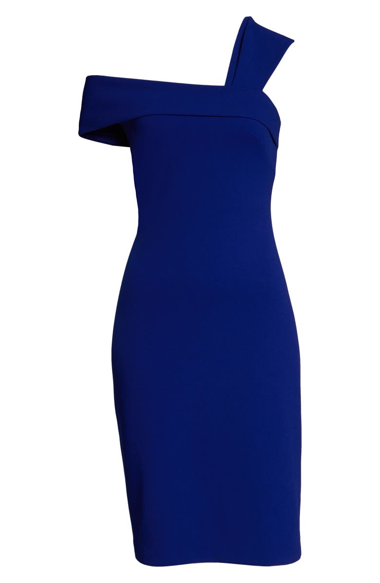 Vince Camuto Asymmetrical Neck Sheath Dress, Alternate, color,
