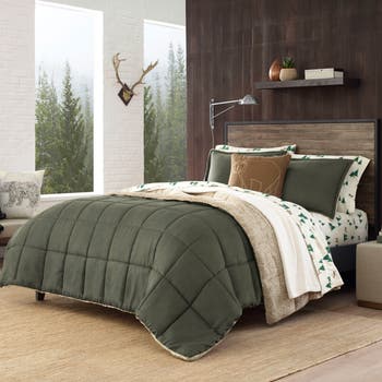 Sherwood Reversible Faux Shearling King Comforter Set