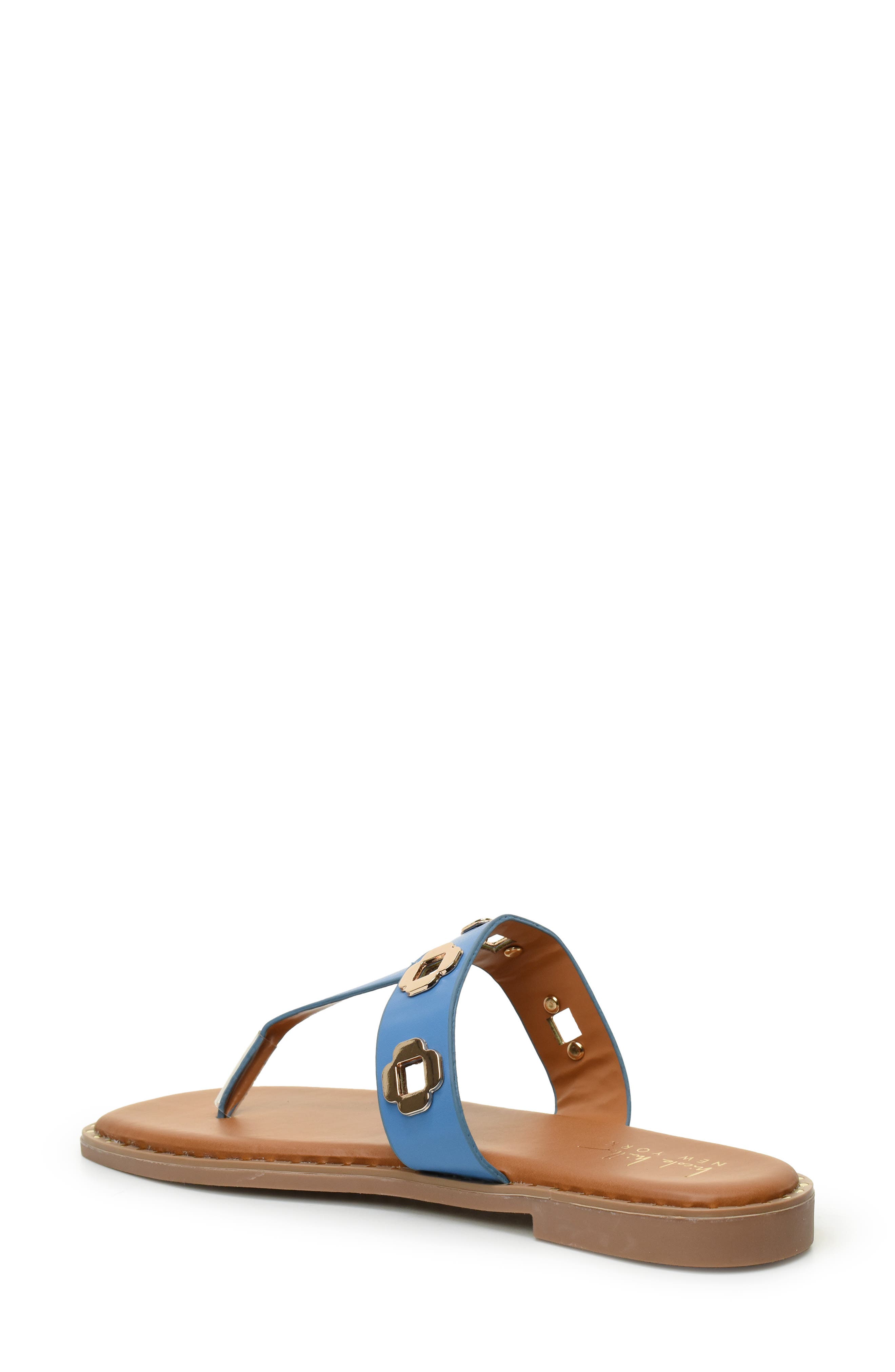 Nicole Miller Bling Thong Sandal, Alternate, color, Blue