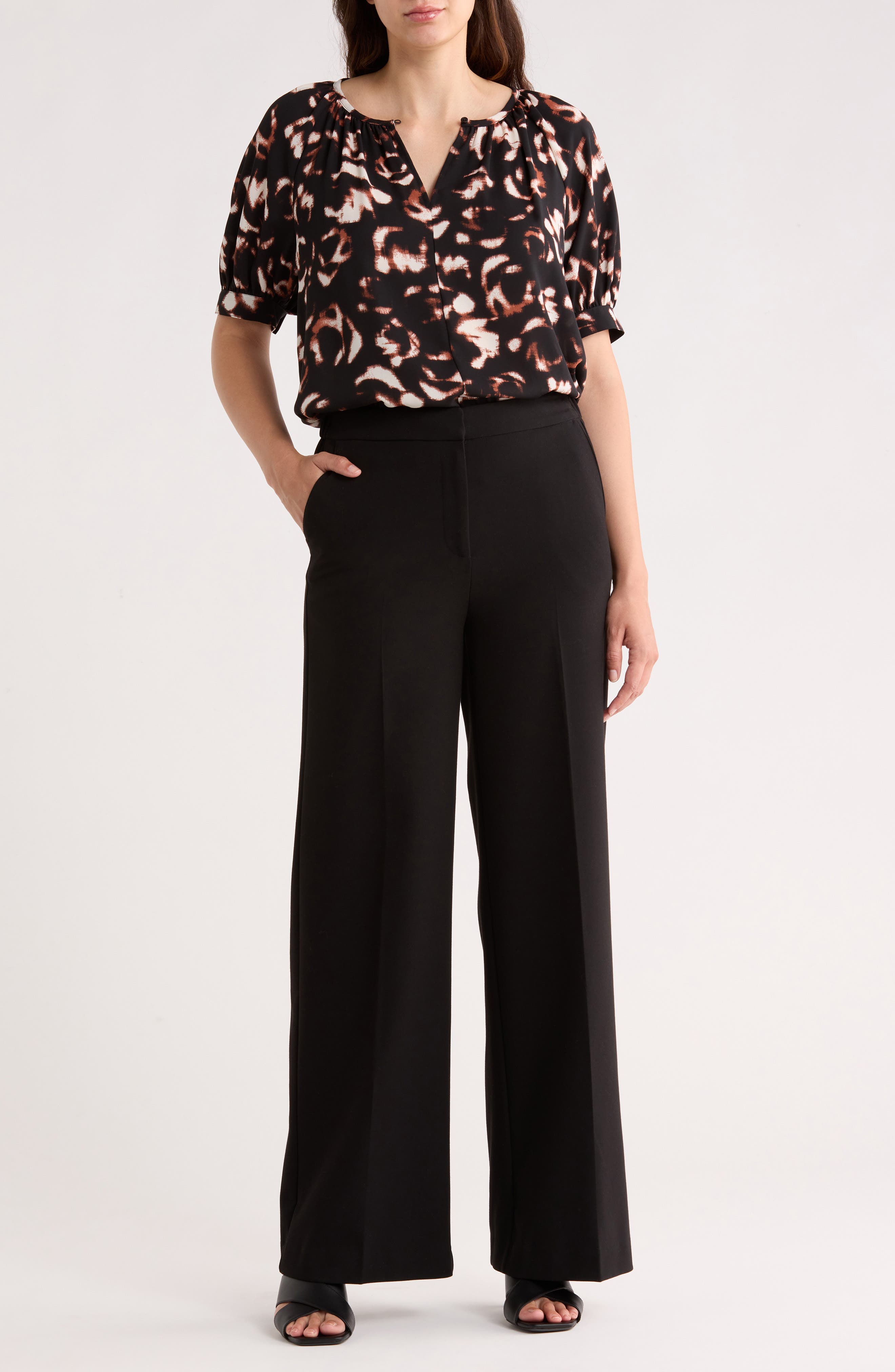 BLACK- IVORY FLORAL CAMO
