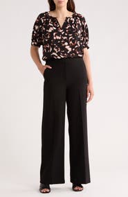 NORDSTROM RACK Gathered Neck Puff Sleeve Top