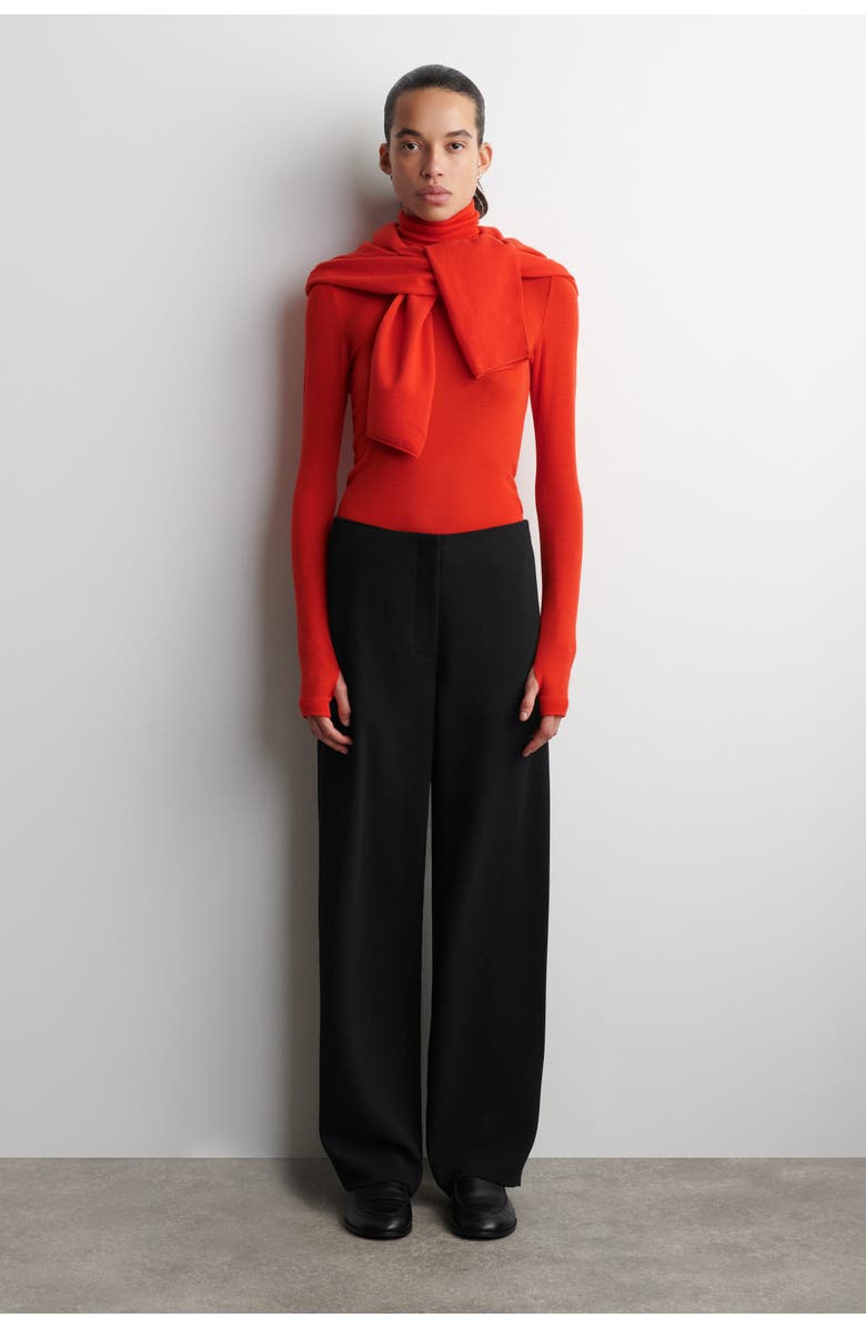 COS Wool Turtleneck Top, Alternate, color, Orange