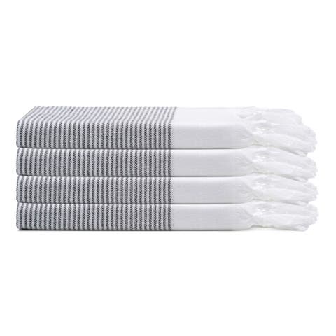 Fine Stripe Turkish Cotton Hand & Kitchen Towel Bundle
