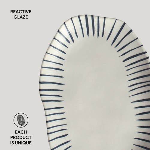 Porto Brasil Shallow Bio Oval Platter Medium Set Of 4 In Blue