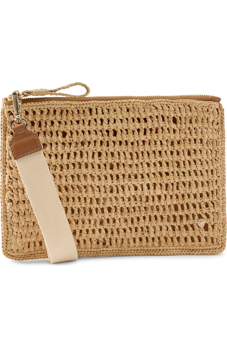 Helen Kaminski Dayani Crochet Raffia Clutch, Alternate, color,