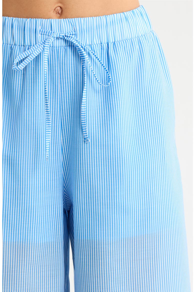 Geyser Striped Eyelet Wide Leg Pants, Alternate, color, WHITE-BLUE