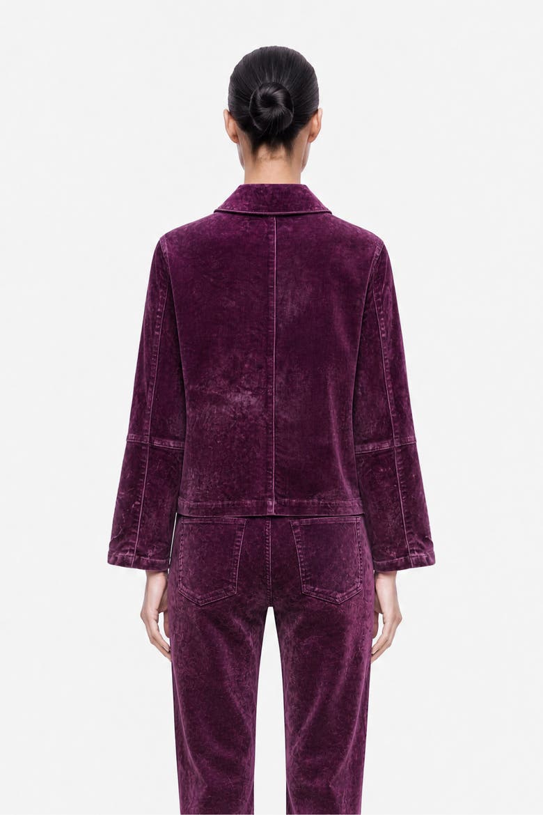 Single Breasted Cotton Jacket, Alternate, color, Plum