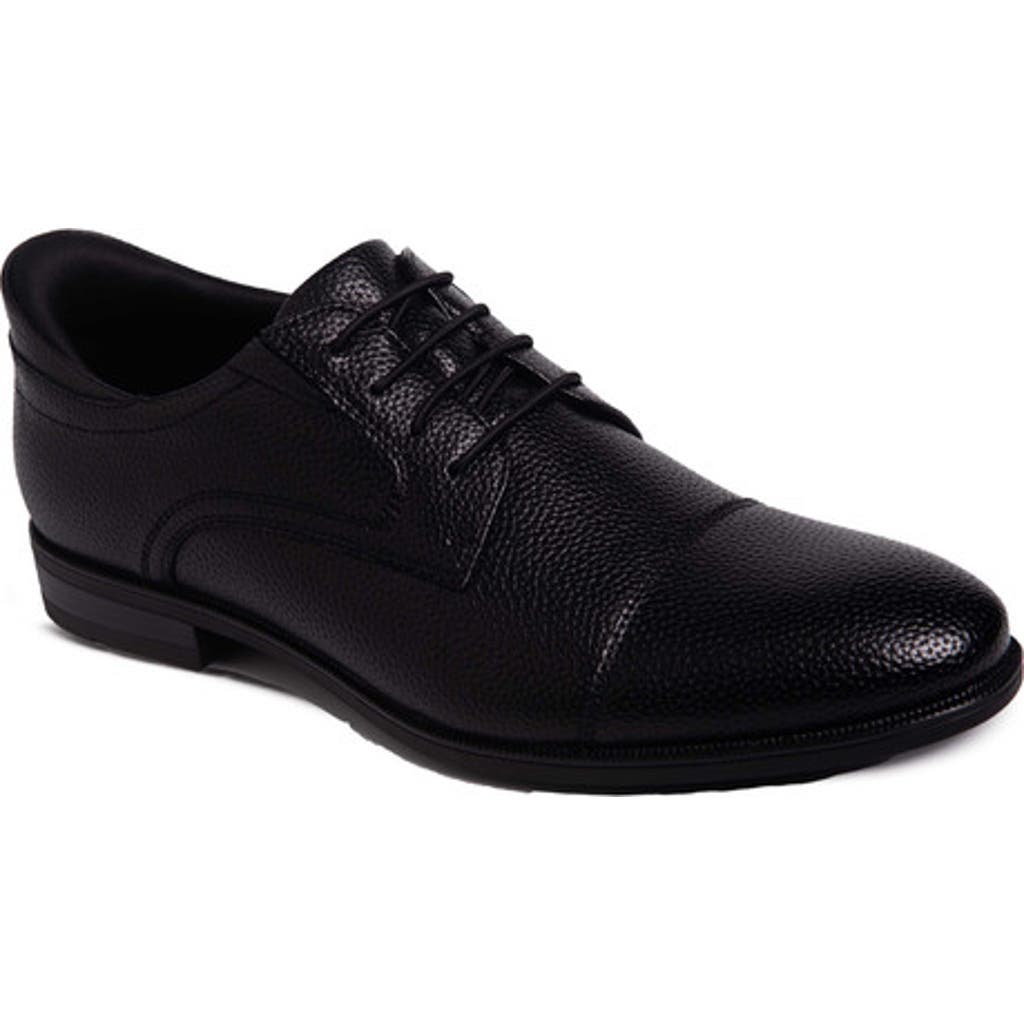 Marc Joseph New York Baker Street Hands Free Technology Leather Cap Toe Dress Oxford in Black Grainy Leather  product