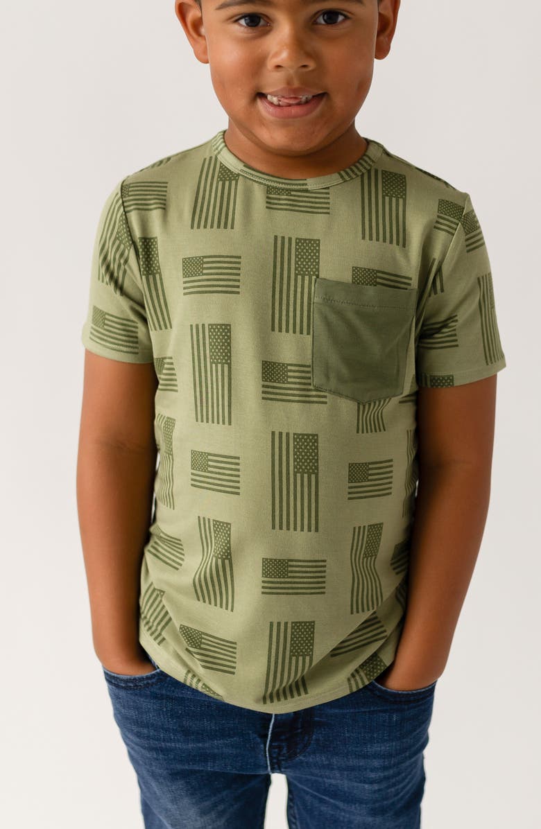 Laree + Co Kolton Pocket Tee, Alternate, color, Green