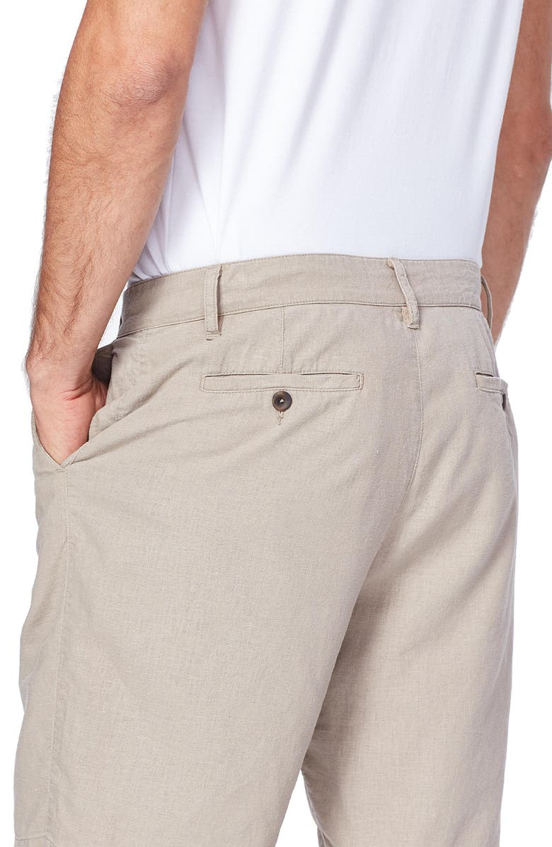 PAIGE Thompson Slim Fit Linen Blend Shorts, Alternate, color, 