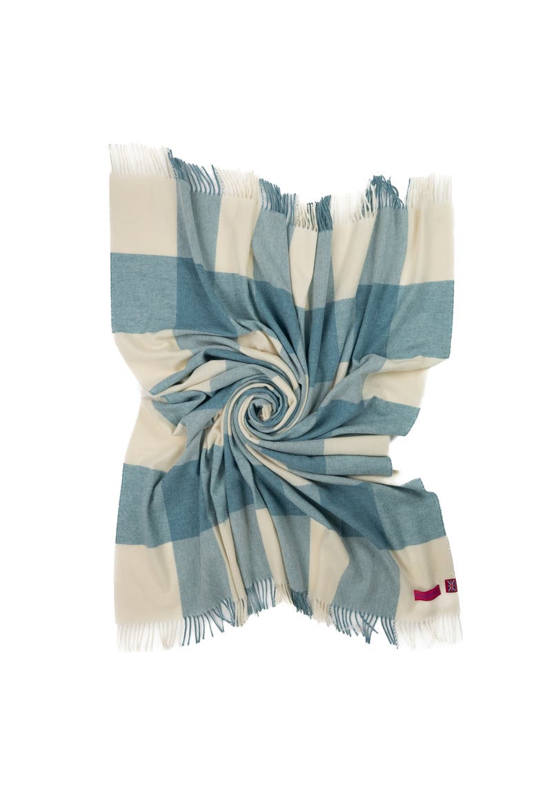 Southampton Home Merino Wool Throw, Alternate, color, Block Sky