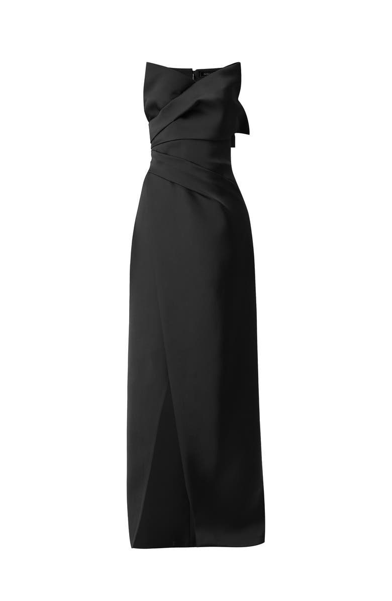 IVONNE Strapless Gown With Front Leg Opening, Alternate, color, Black
