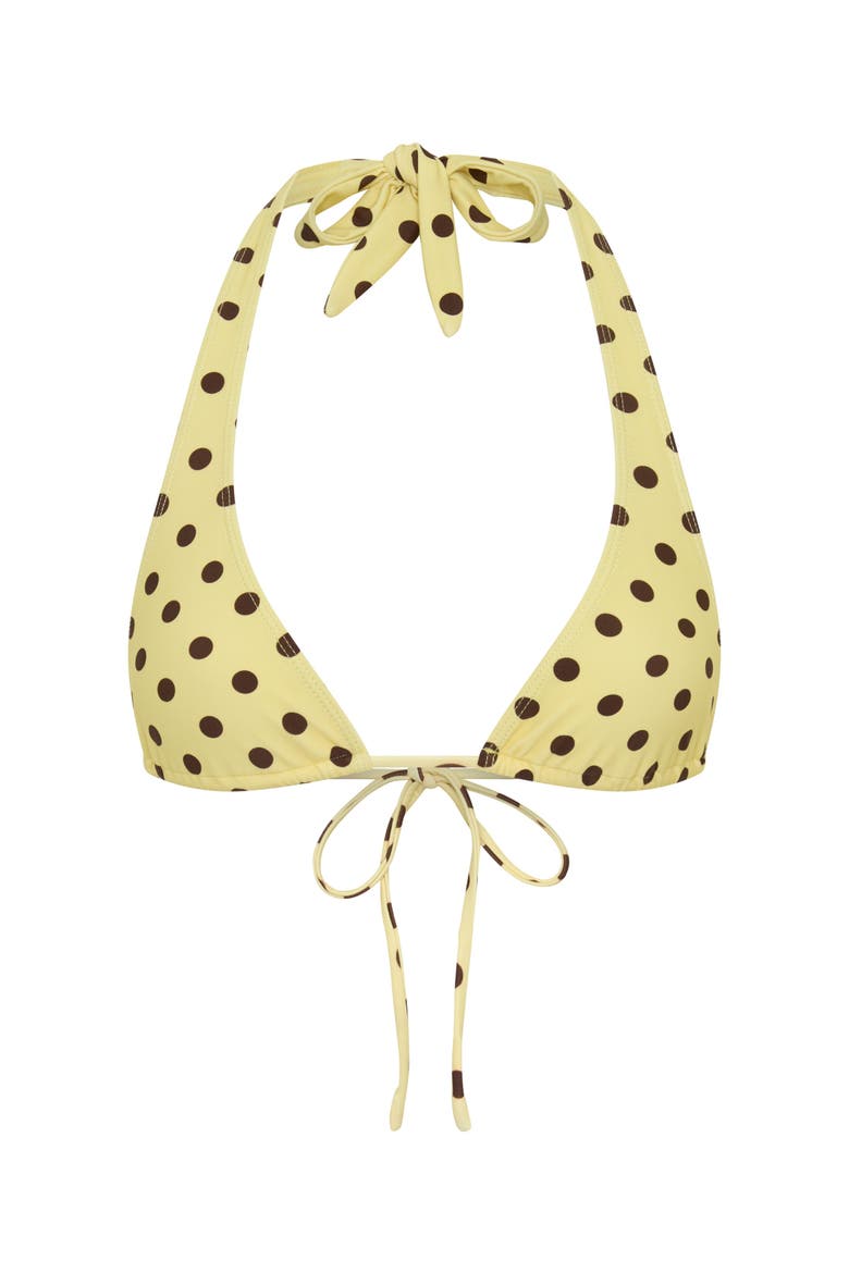Capri Swim Top, Main, color, Yellow Polka