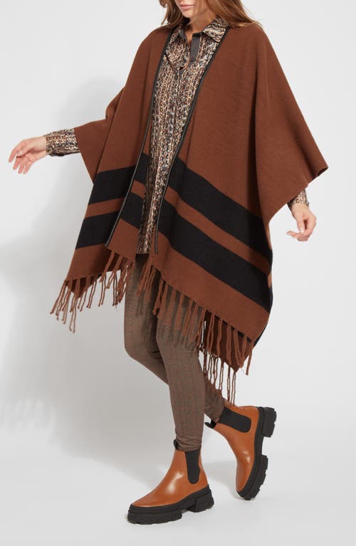 Shop Lyssé Stripe Knit Ruana In Rhythm Stripe Harness