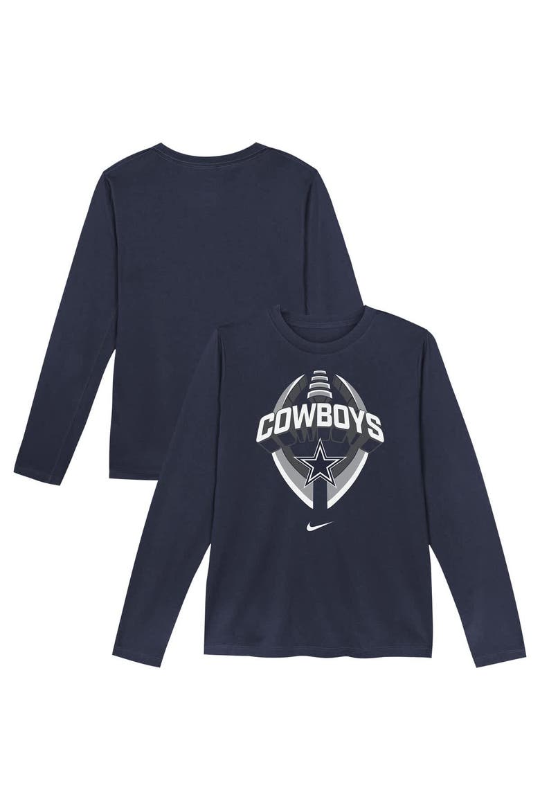 Toddler Nike   Navy Dallas Cowboys Primetime Legend Icon Long Sleeve Performance T-Shirt, Main, color, Navy