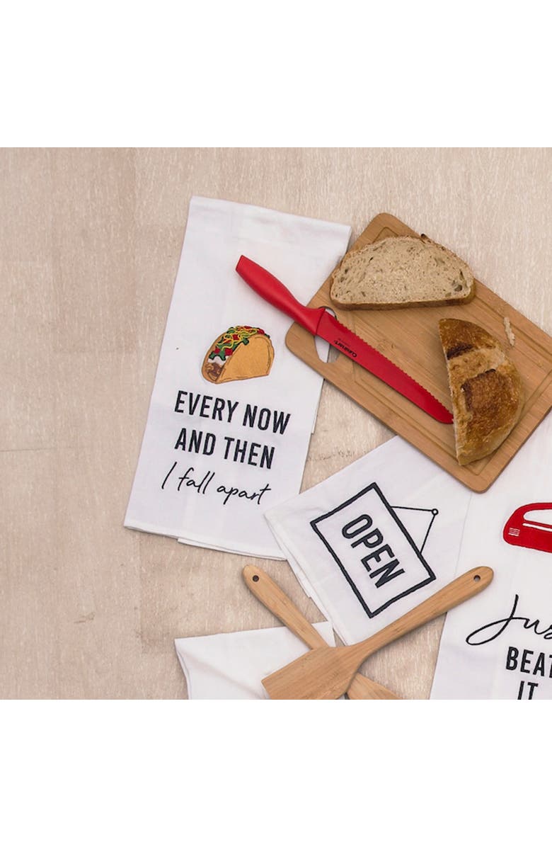 C&F Home Taco "Every Now and Then I Fall Apart" Funny Humorous 100% Cotton Flour Sack Kitchen Dishtowel, Alternate, color, Yellow