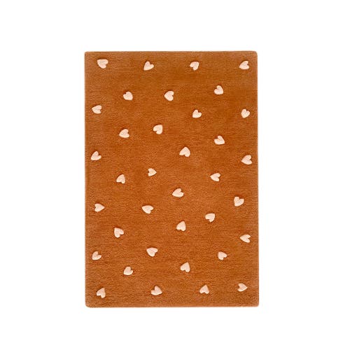 Maison Deux Hearts Rug In Brown