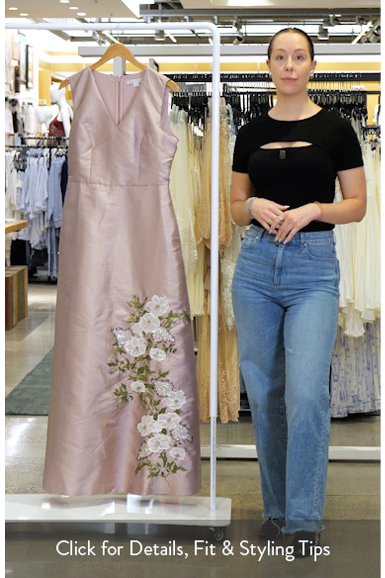 Aurelia Floral Sleeveless Taffeta Gown video
