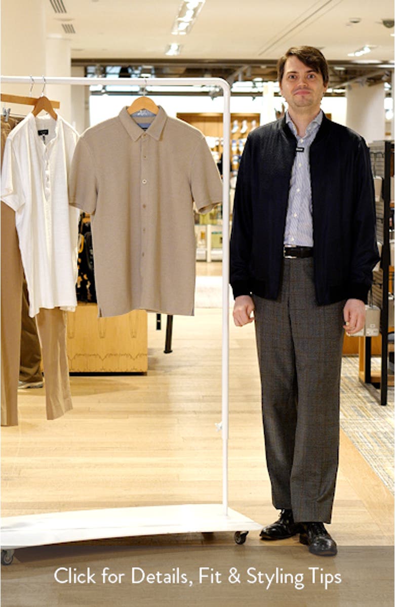 Linden Textured Short Sleeve Button-Up Shirt, sales video thumbnail