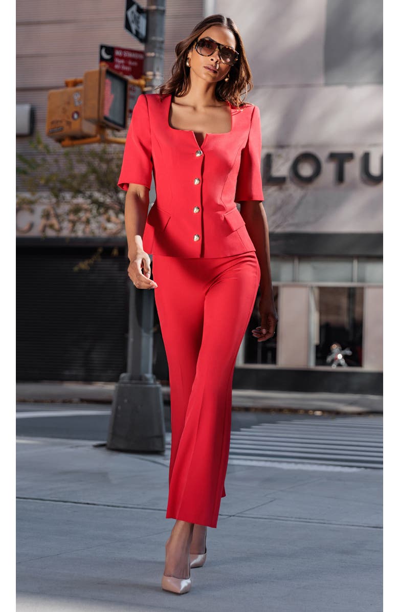 Generation Love Tilly Crepe Jacket, Alternate, color, Cherry