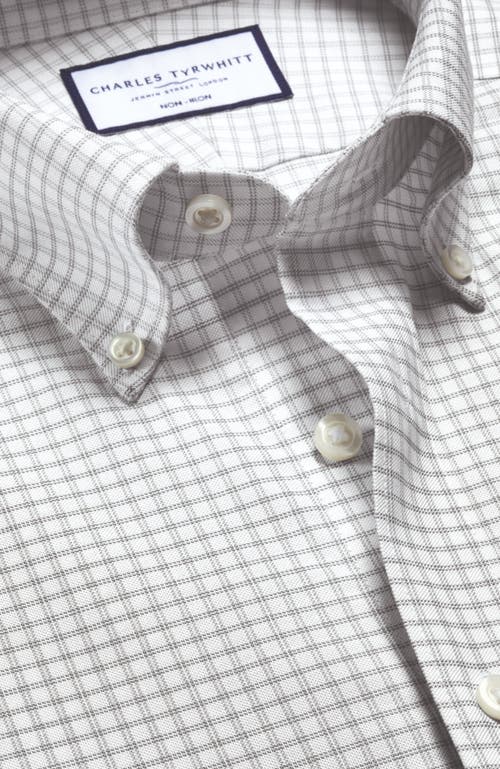 CHARLES TYRWHITT CHARLES TYRWHITT NON-IRON STRETCH OXFORD CHECK SHIRT
