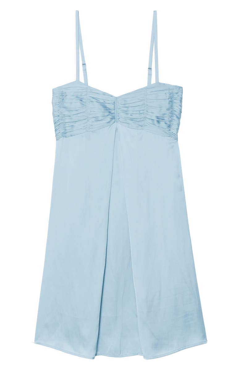 Zadig & Voltaire Rippies Pleated Satin Slipdress, Alternate, color, Sky