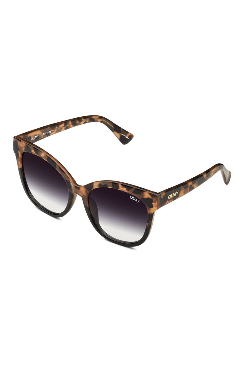 It's My Way 53mm Gradient Cat Eye Sunglasses, Alternate, color, TORT BLACK / BLACK FADE