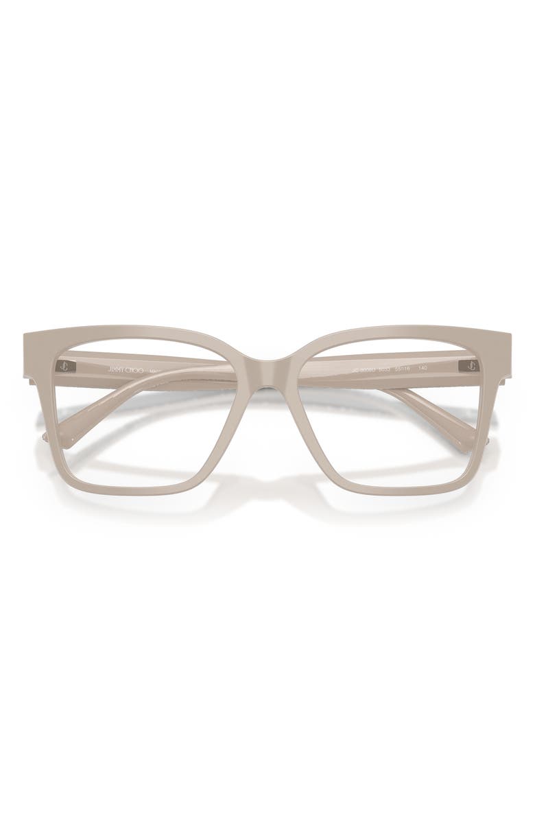 Jimmy Choo 55mm Pillow Optical Glasses, Alternate, color, Sand / Demo Lens