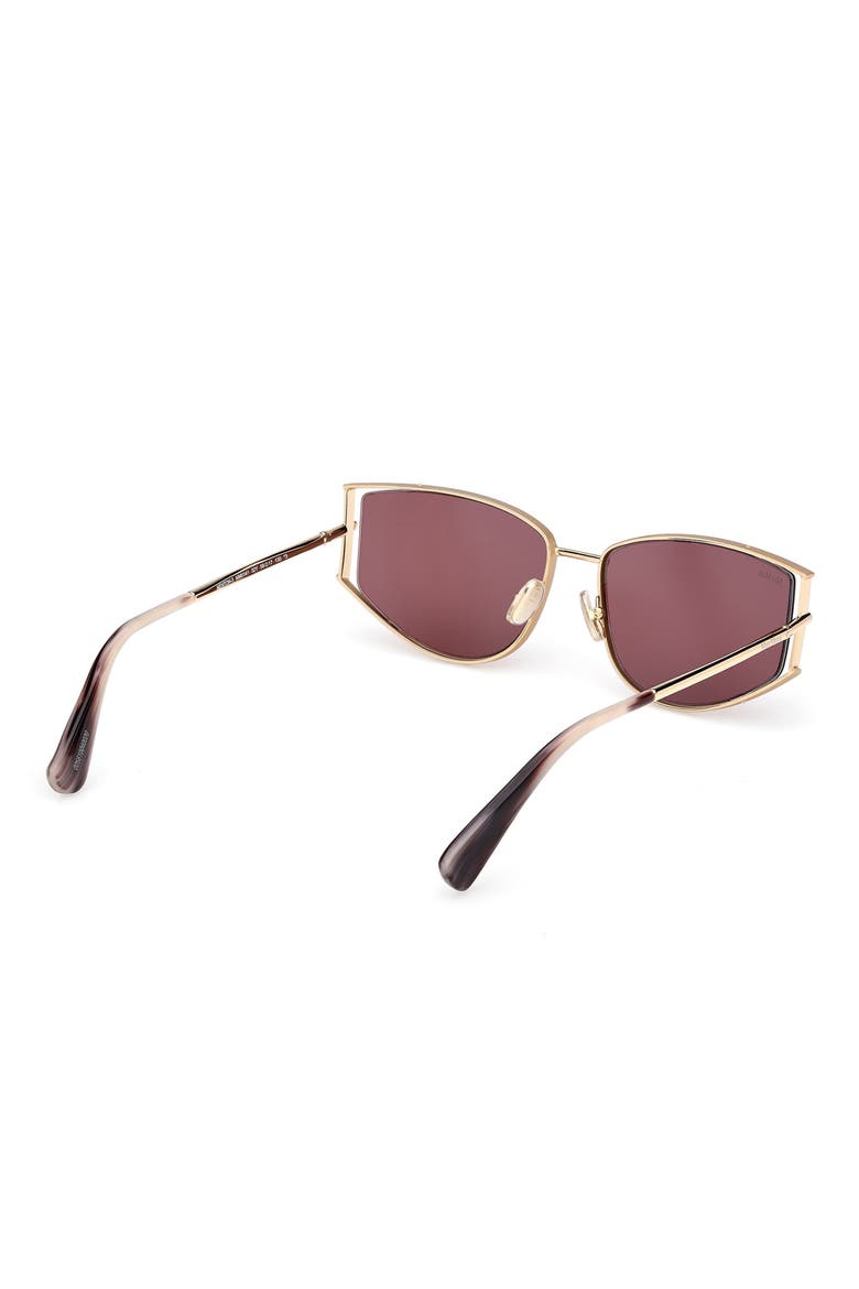 Menton 58mm Cat Eye Sunglasses, Alternate, color, GOLD/ STRIPED PLUM/ VIOLET