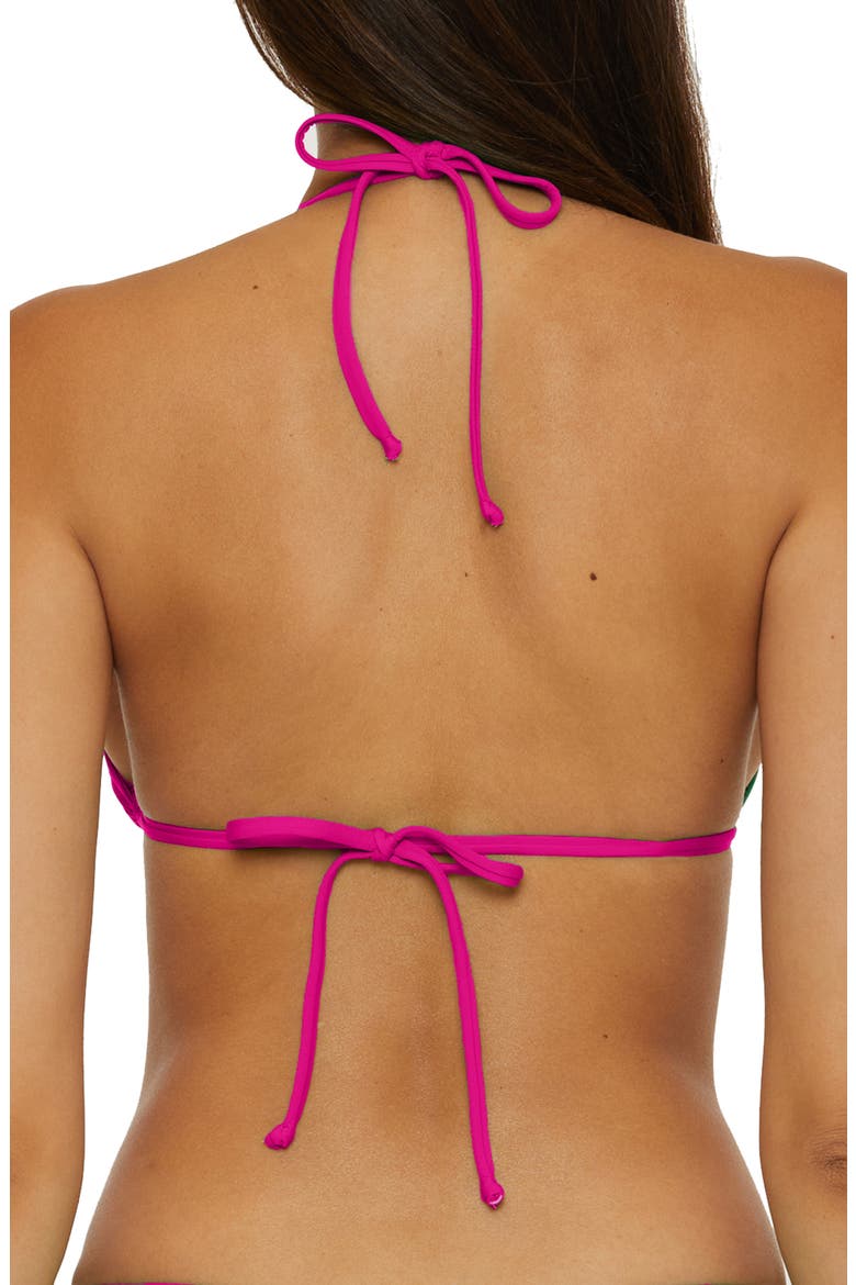Color Code Triangle Bikini Top, Alternate, color, HIBISCUS