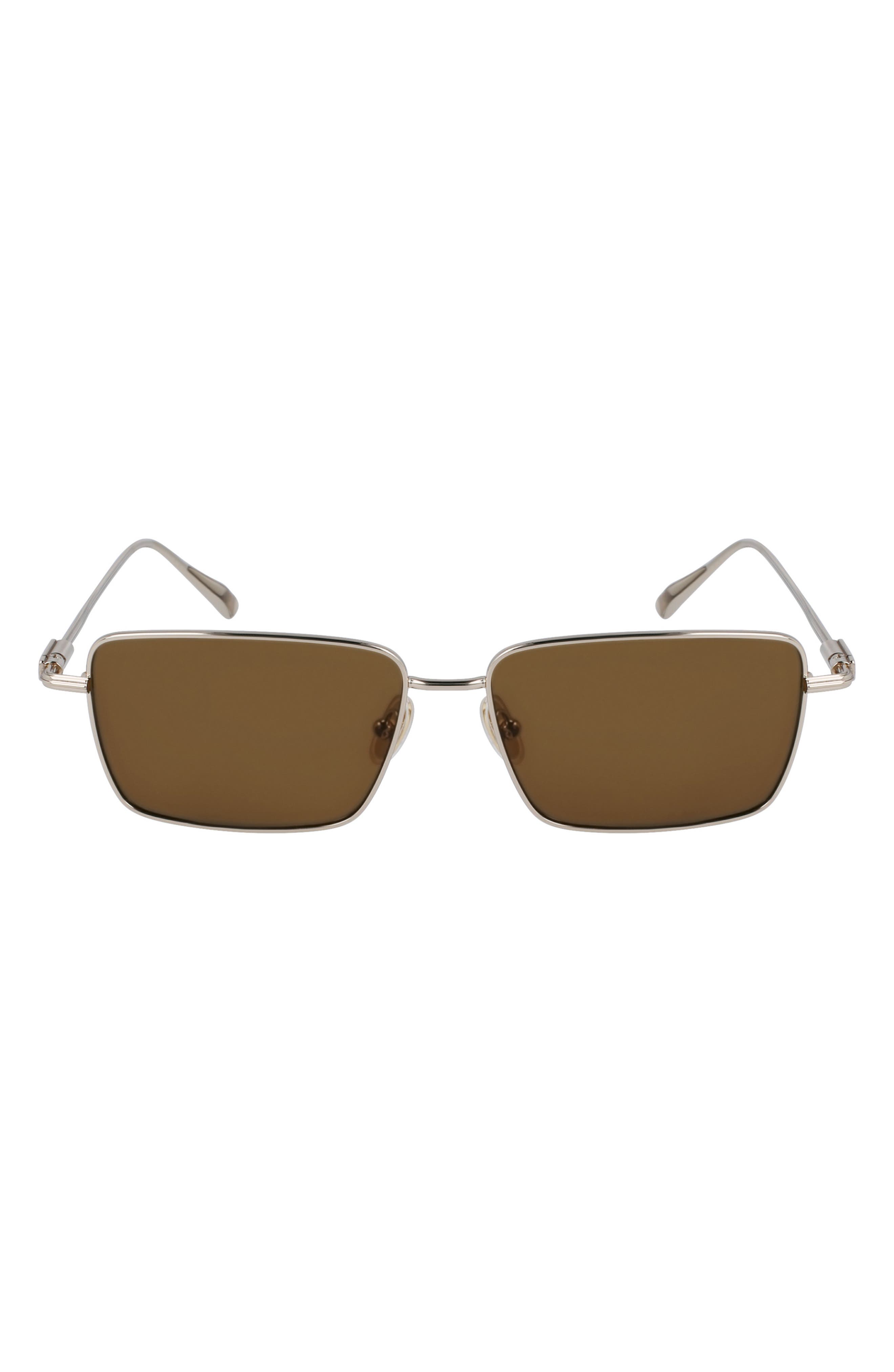 FERRAGAMO Gancini Evolution 57mm Rectangular Sunglasses