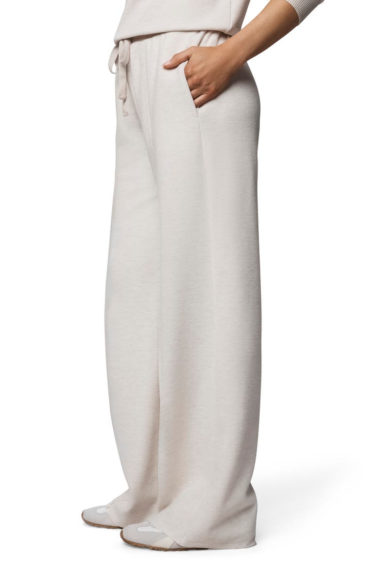 Winslow Tie Waist Wide Leg Sweatpants, Alternate, color, PALE OAK HEATHER