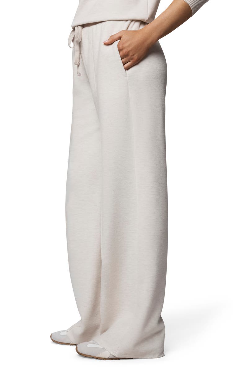 Splendid Winslow Tie Waist Wide Leg Sweatpants, Alternate, color, Pale Oak Heather