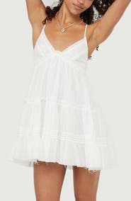 PacSun Phoebe Eyelet Babydoll Minidress