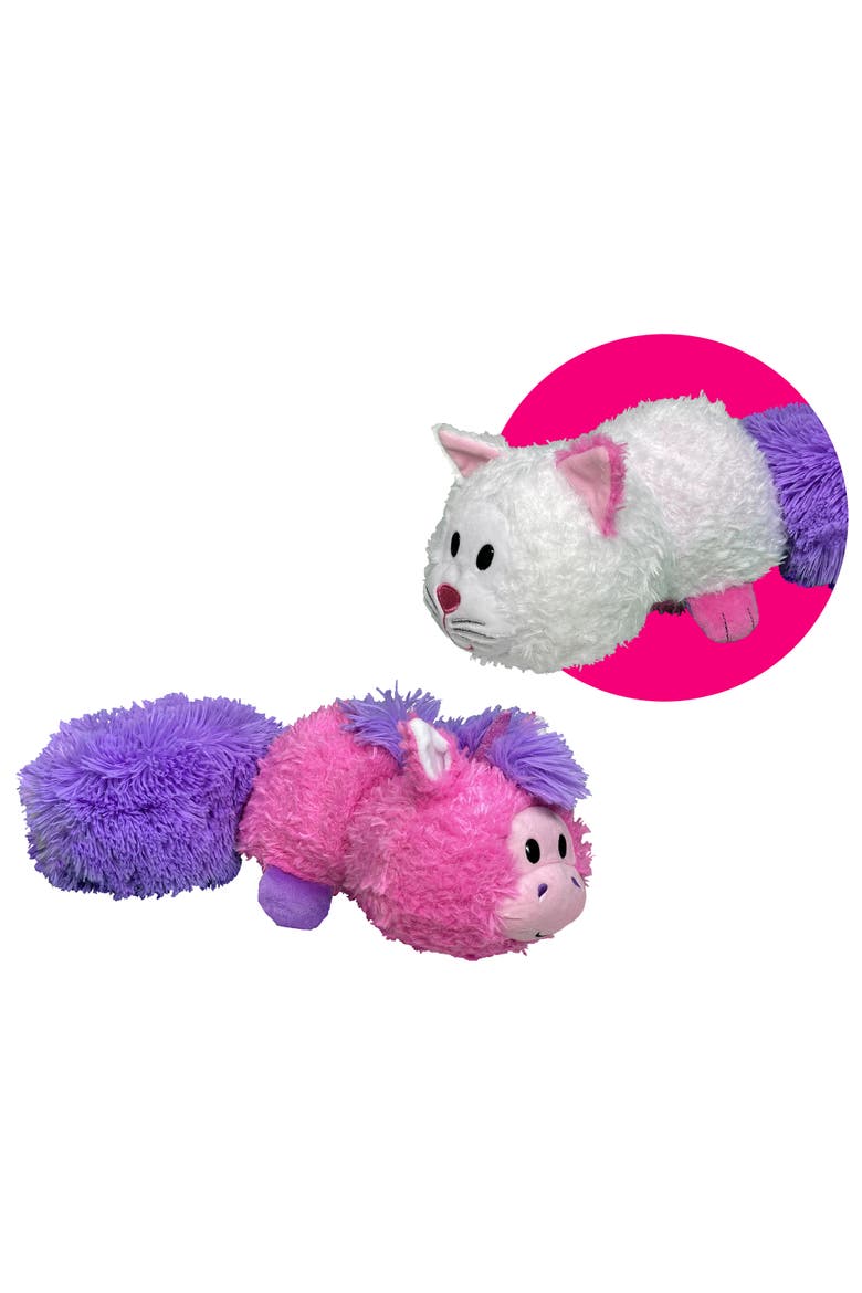 Magic Tails Pink Unicorn To White Cat 2 In 1 Animal Plush, Main, color, Multicolored